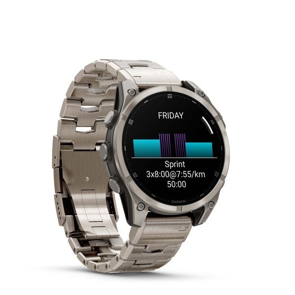Умные часы Garmin Fenix 8, 47 мм, AMOLED, Sapphire bare Titanium, graphite with titanium band plus graphite silicone band