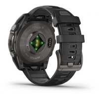 Умные часы Garmin Fenix 8, 47 мм, AMOLED, Sapphire Carbon Gray DLC Titanium with Black/Pebble Gray Silicone