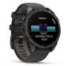 Умные часы Garmin Fenix 8, 47 мм, AMOLED, Sapphire Carbon Gray DLC Titanium with Black/Pebble Gray Silicone