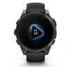 Умные часы Garmin Fenix 8, 47 мм, AMOLED, Sapphire Carbon Gray DLC Titanium with Black/Pebble Gray Silicone