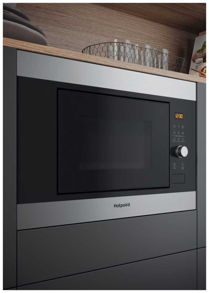 Встраиваемая микроволновая печь СВЧ Hotpoint MF20G IX HA, нержавеющая сталь