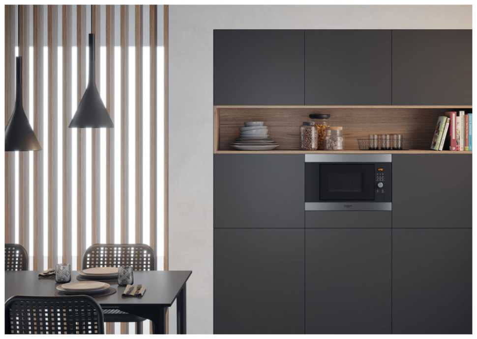Встраиваемая микроволновая печь СВЧ Hotpoint MF20G IX HA, нержавеющая сталь