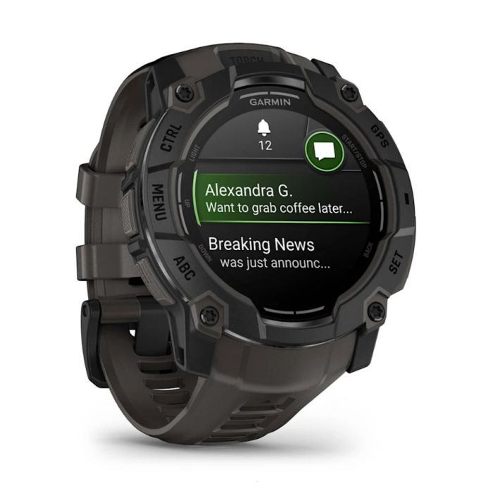 Умные часы Garmin Instinct 3 Amoled 50 mm black with Charcoal Band