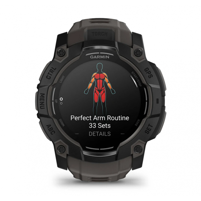 Умные часы Garmin Instinct 3 Amoled 50 mm black with Charcoal Band