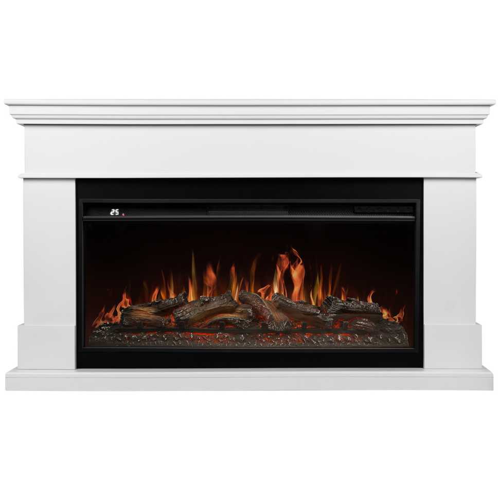 Каминокомплект: Очаг Royal Thermo Aurora RTFP/P-AR40LS, портал California 42/40/36, белый