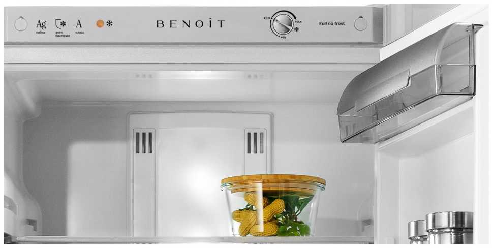 Двухкамерный холодильник Benoit 314 серебристый металлопласт