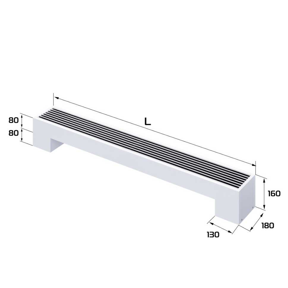 Конвектор напольный Royal Thermo STEP-80/180/800-1-N-WT-LG-NA