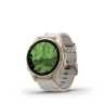 Умные часы Garmin Fenix 8, 43 мм, AMOLED, Sapphire soft gold stainless steel with fog gray leather band plus fog gray/dark sandstone silicone band
