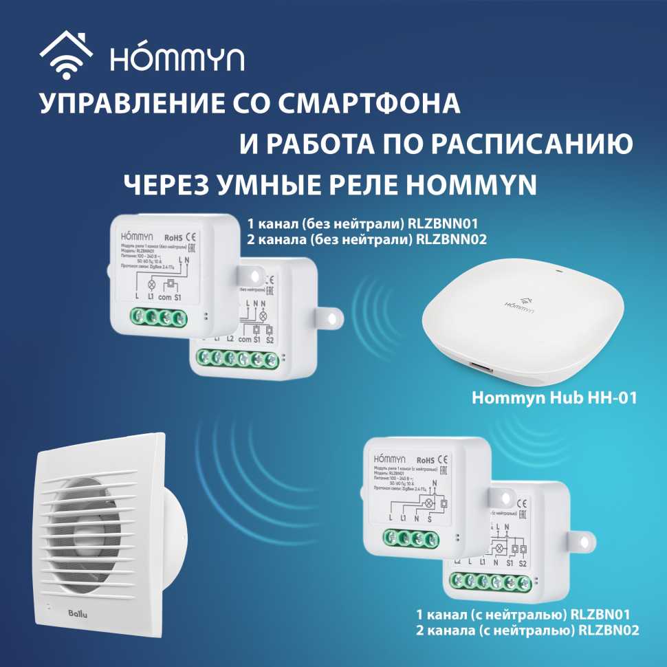 Вентилятор вытяжной Ballu BAF-FW 120 N с антимоскитной сеткой