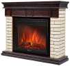 Камин Firelight Bricks 25, камень, бежевый, шпон, темный дуб (НС-1202848)