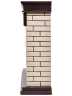 Камин Firelight Bricks 25, камень, бежевый, шпон, темный дуб (НС-1202848)