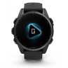 Умные часы Garmin Fenix 8, 43 мм, AMOLED, Sapphire Carbon Gray DLC Titanium with black/pebble gray silicone band