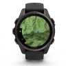 Умные часы Garmin Fenix 8, 43 мм, AMOLED, Sapphire Carbon Gray DLC Titanium with black/pebble gray silicone band