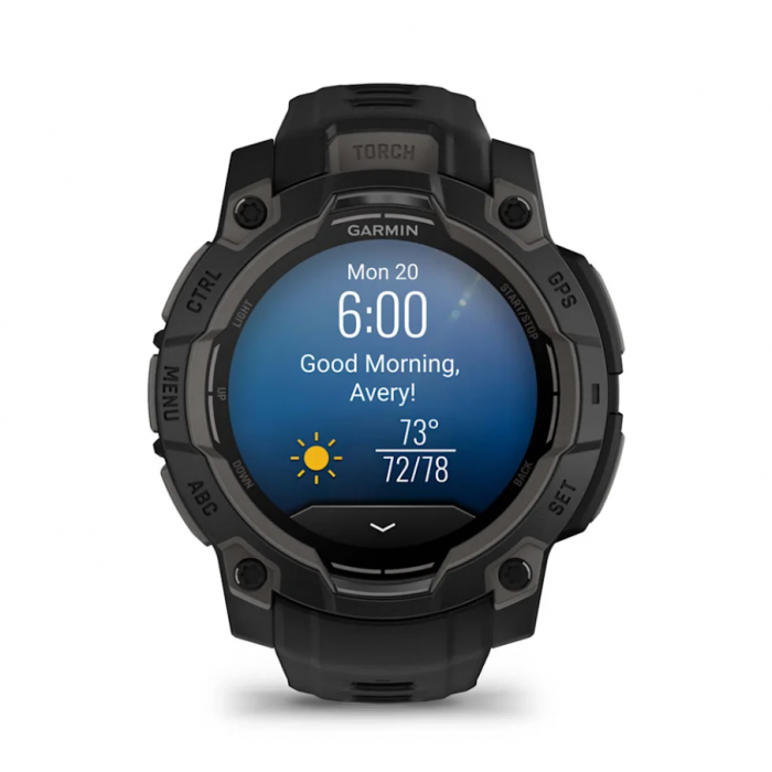 Умные часы Garmin Instinct 3 AMOLED 45 mm Black with Black Band
