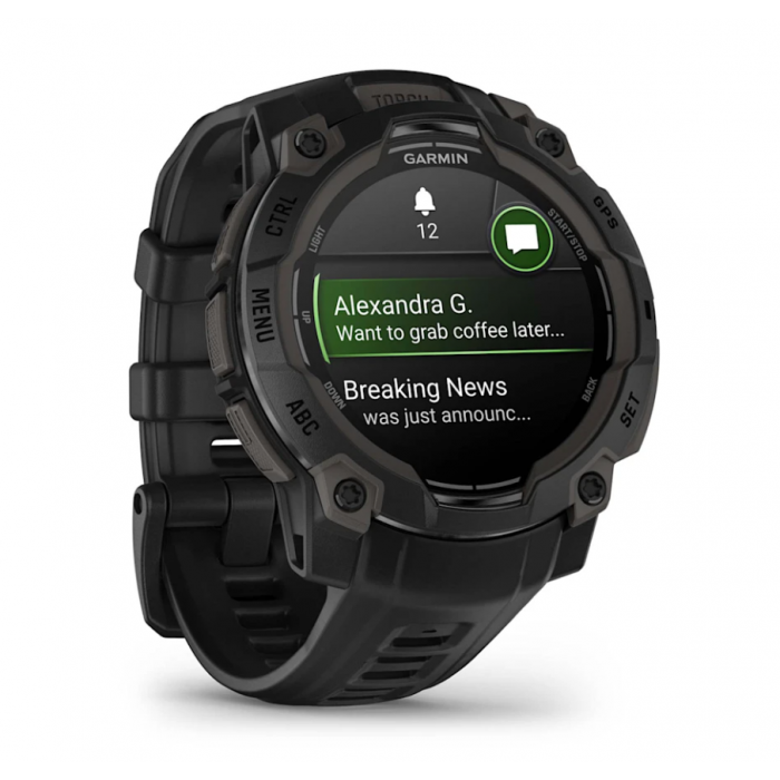 Умные часы Garmin Instinct 3 AMOLED 45 mm Black with Black Band