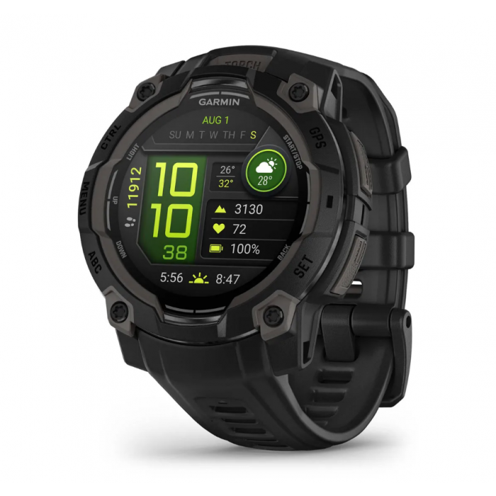 Умные часы Garmin Instinct 3 AMOLED 45 mm Black with Black Band