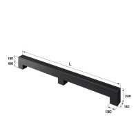 Конвектор напольный Royal Thermo STEP-130/130/2500-2-N-BL-LG-BL