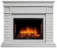 Камин Firelight Bricks 25, камень белый, белая эмаль (НС-1277346)