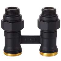 Узел нижнего подключения Royal Thermo прямой 1/2&quot;х3/4&quot; EK (черный)