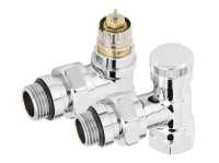 Набор термостатический для радиатора угловой ROYAL THERMO Design 1/2&quot; Click (Хром)