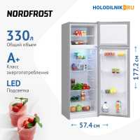 Двухкамерный холодильник NordFrost NRT 144 132