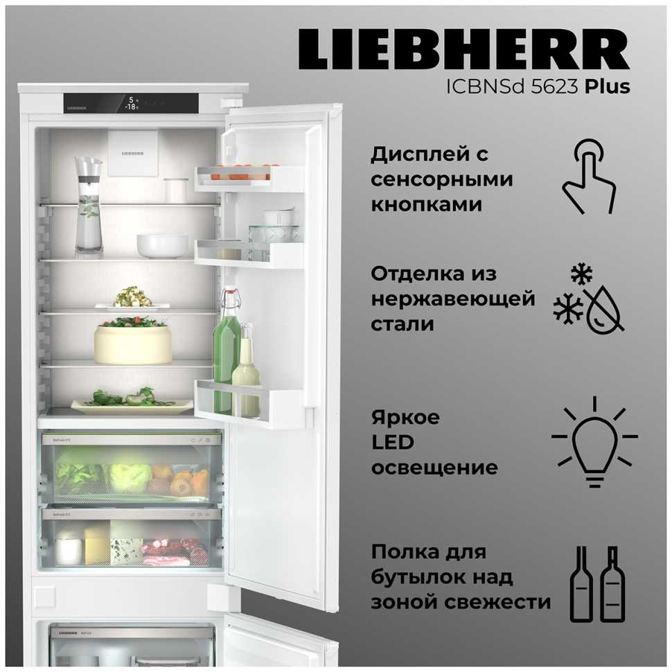 Встраиваемый двухкамерный холодильник Liebherr ICBNSd 5623-20 001 BioFresh NoFrost XL