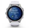Умные часы Garmin Fenix 8, 43 мм, AMOLED, Silver with White Stone silicone band