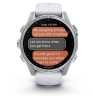 Умные часы Garmin Fenix 8, 43 мм, AMOLED, Silver with White Stone silicone band
