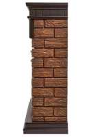 Камин Firelight Bricks Wood 25, камень темный, шпон венге (НС-1287017)