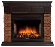 Камин Firelight Bricks Wood 30, камень темный, шпон венге (НС-1287018)
