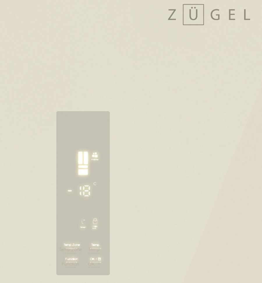 Многокамерный холодильник Zugel ZRFD361C, бежевое стекло