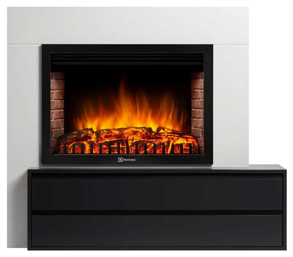 Камин Firelight Combi 30, белый, черный (НС-1449419)