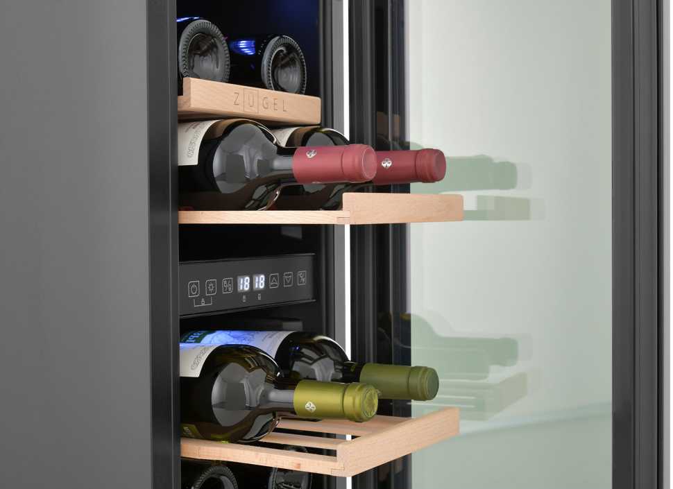 Встраиваемый винный шкаф Zugel ZCWI170DB