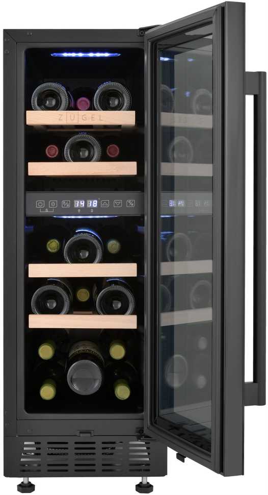 Встраиваемый винный шкаф Zugel ZCWI170DB