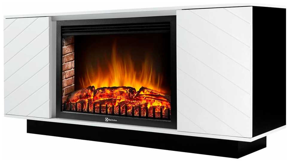 Камин Firelight Como 30, белый, черный (НС-1444791)