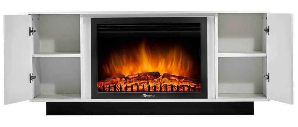 Камин Firelight Como 30, белый, черный (НС-1444791)