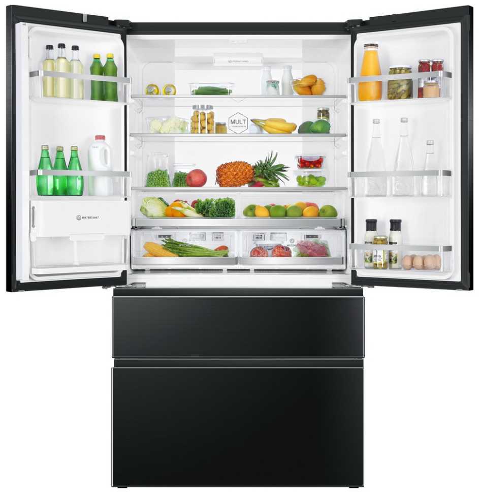 Многокамерный холодильник Haier HB 25 FSNAAA RU black inox