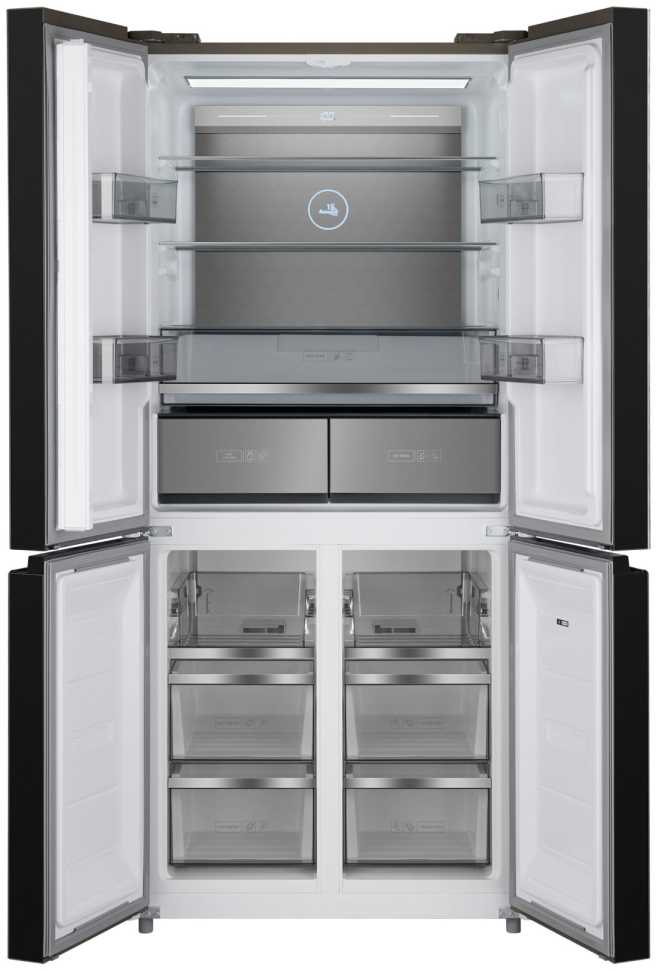 Многокамерный холодильник Weissgauff WCD 590 NoFrost Inverter Premium Blue Glass