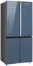 Многокамерный холодильник Weissgauff WCD 590 NoFrost Inverter Premium Blue Glass