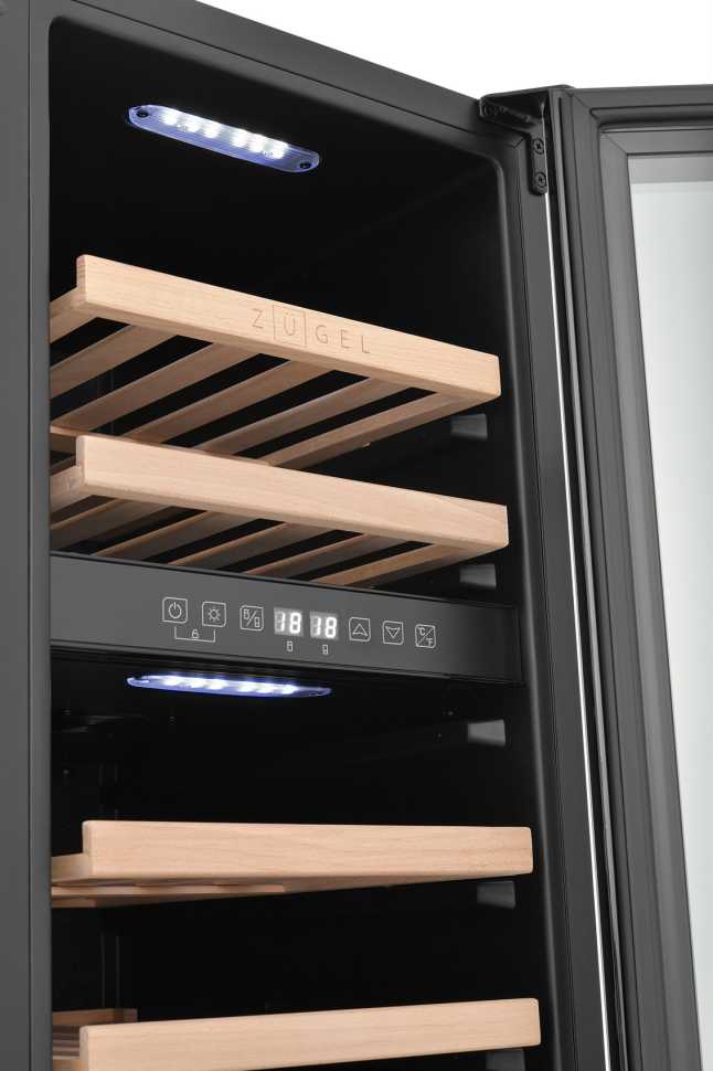 Встраиваемый винный шкаф Zugel ZCWI310DB