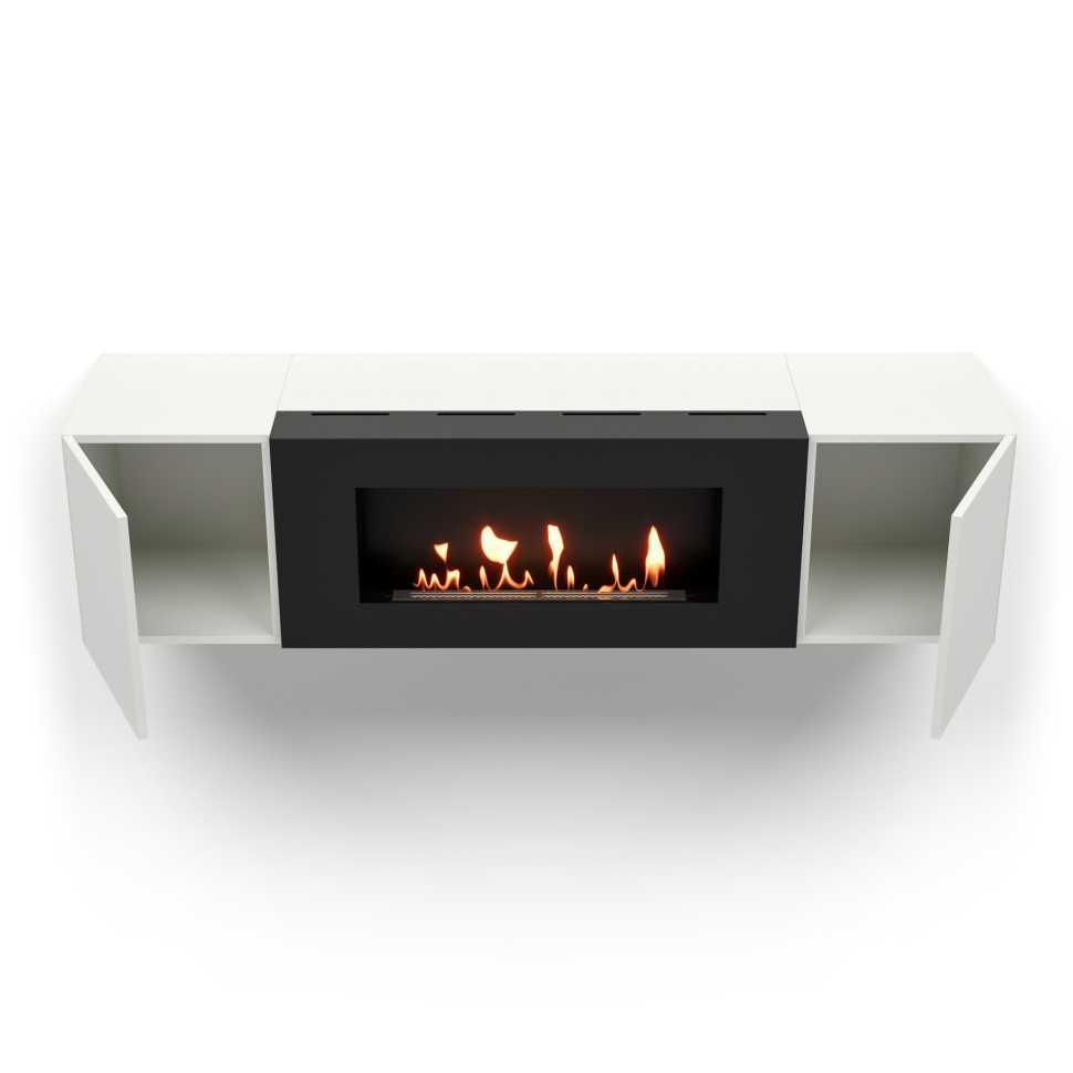 Тумба с биокамином Firelight BFP-P1600 белая