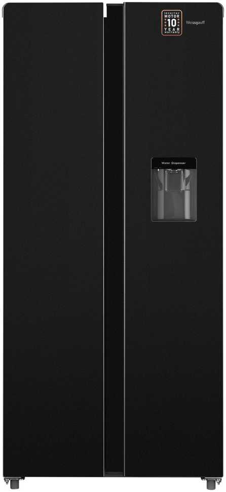Холодильник Side-by-Side Weissgauff WSBS 600 XB NoFrost Inverter Water Dispenser