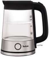 Чайник электрический Tefal Glass KI750D30, серебристый/черный