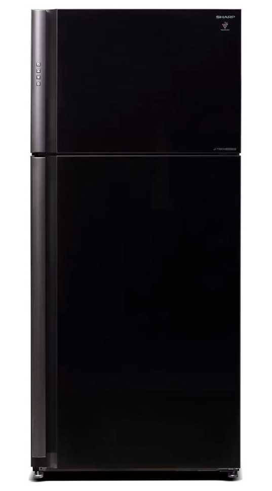 Двухкамерный холодильник Sharp SJ-XP59PG-BK черный/стекло
