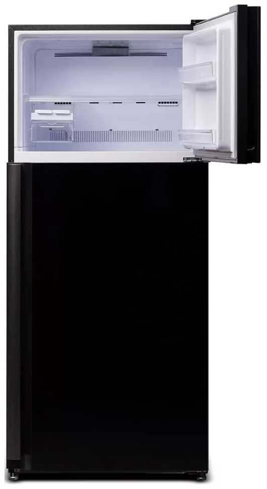 Двухкамерный холодильник Sharp SJ-XP59PG-BK черный/стекло