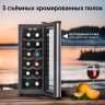 Винный шкаф Tesler WCV-120 SILVER