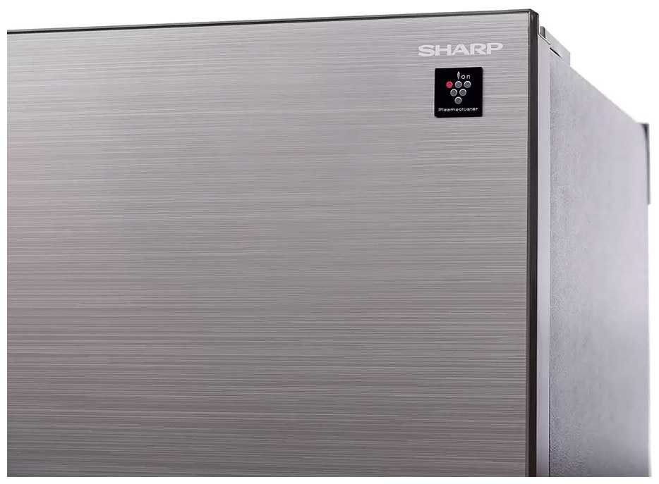 Двухкамерный холодильник Sharp SJ-XP59PG-SL серебристый/стекло