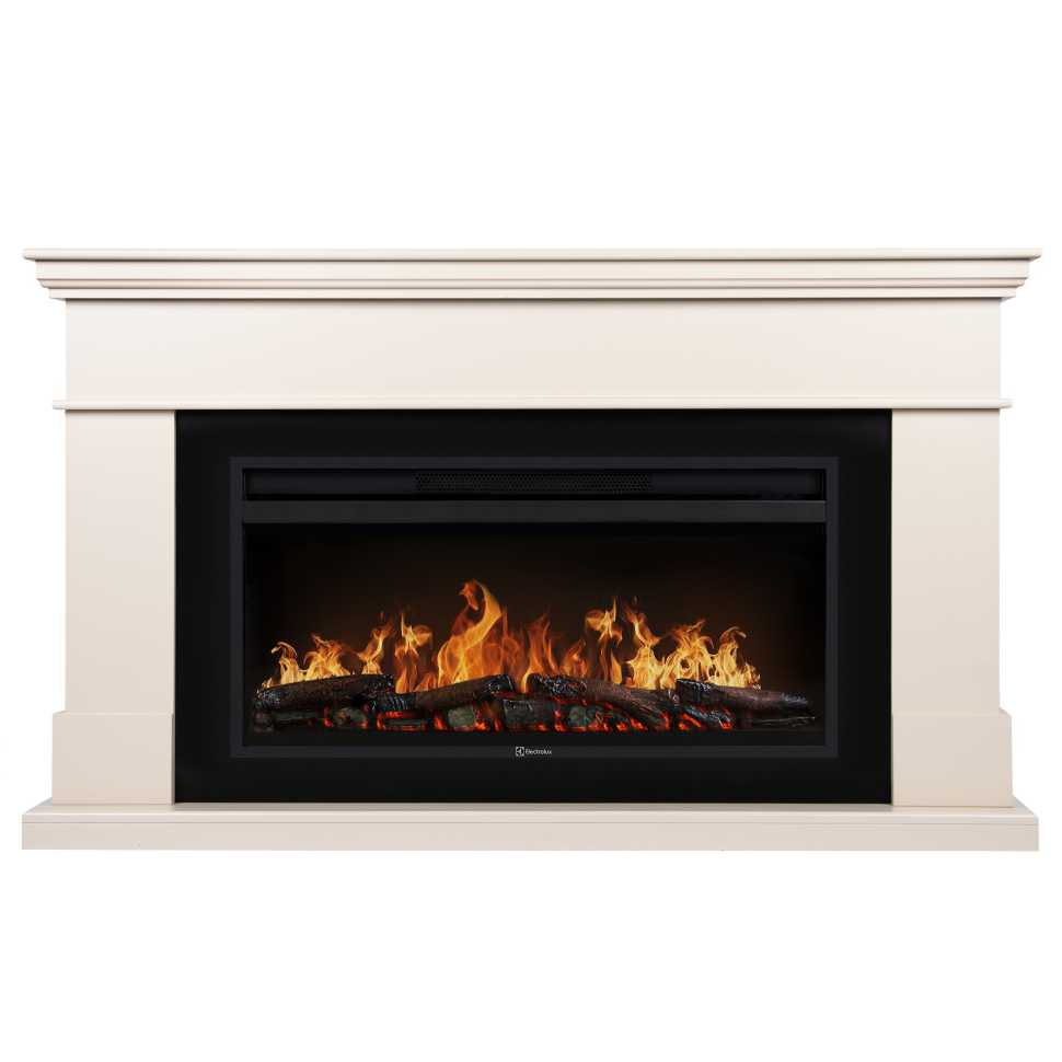 Каминокомплект: Очаг Electrolux EFP/P-4220LS, портал California 42/40/36, молочный