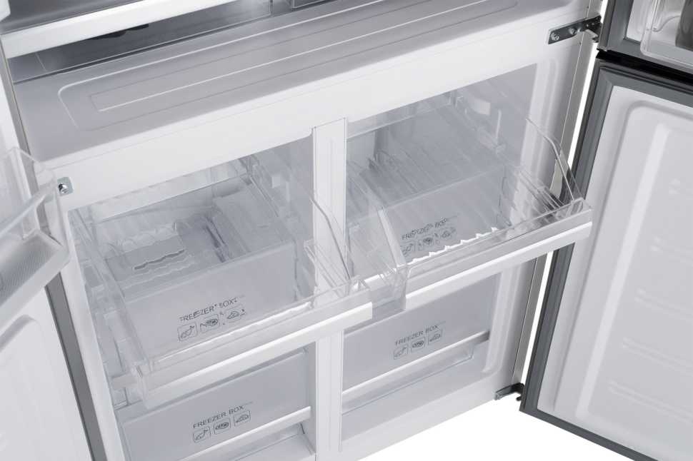 Многокамерный холодильник Weissgauff WCD 450 White Rock Glass NoFrost Inverter