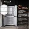 Многокамерный холодильник Weissgauff WCD 450 White Rock Glass NoFrost Inverter
